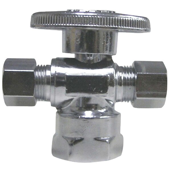 Proline 1/2 In. FIP x 3/8 In. C x 3/8 In. C Brass Cross Valve 195-322HC - main